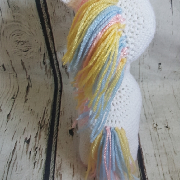 Crochet White Unicorn Amigurumi/Doll - Picture 7 of 8